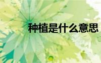 种植是什么意思（种植简单介绍）