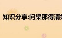 知识分享:问渠那得清如许下一句诗句是什么