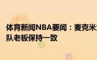 体育新闻NBA要闻：麦克米兰选择老鹰的最大原因是能和球队老板保持一致