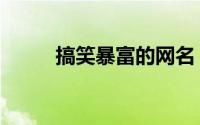 搞笑暴富的网名（带财运的网名）