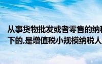 从事货物批发或者零售的纳税人,年应税销售额在180万元以下的,是增值税小规模纳税人()