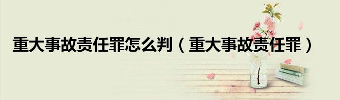 重大事故责任罪怎么判（重大事故责任罪）