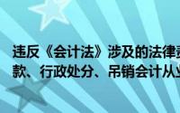 违反《会计法》涉及的法律责任主要包括:责令限期整改、罚款、行政处分、吊销会计从业资格证书、追究刑事责任等().