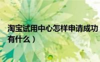 淘宝试用中心怎样申请成功（淘宝试用中心卖家申请条件都有什么）