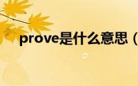 prove是什么意思（prove意思是什么）