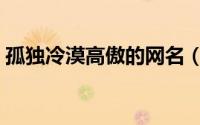 孤独冷漠高傲的网名（比较冷漠的网名大全）