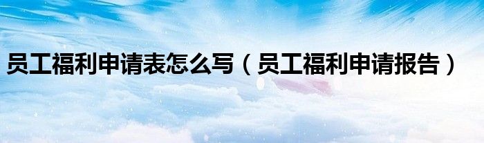 员工福利申请表怎么写（员工福利申请报告）