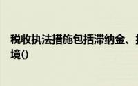 税收执法措施包括滞纳金、扣押、查封、依法拍卖、防止出境()