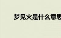 梦见火是什么意思（梦见火的含义）