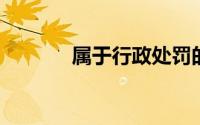 属于行政处罚的下列各项中,()