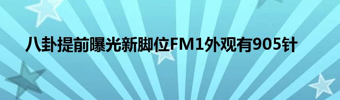 八卦提前曝光新脚位FM1外观有905针