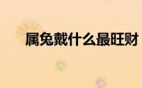 属兔戴什么最旺财（属兔戴啥最旺财）