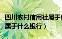 四川农村信用社属于什么卡（四川农村信用社属于什么银行）