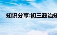 知识分享:初三政治知识点总结(建议收藏)