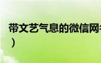 带文艺气息的微信网名（充满文艺气息的网名）