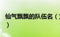 仙气飘飘的队伍名（文艺的仙气飘飘的队伍名）