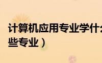 计算机应用专业学什么（计算机应用专业学哪些专业）