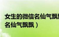 女生的微信名仙气飘飘（小文艺风女生的微信名仙气飘飘）
