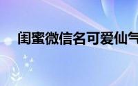 闺蜜微信名可爱仙气（好听的闺蜜网名）