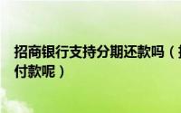 招商银行支持分期还款吗（招商银行信用卡能不能进行分期付款呢）