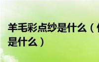 羊毛彩点纱是什么（什么叫彩点纱彩点纱成分是什么）