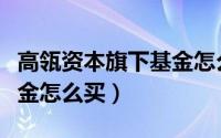 高瓴资本旗下基金怎么购买（高瓴资本旗下基金怎么买）