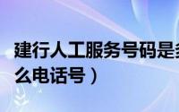 建行人工服务号码是多少（建行人工服务打什么电话号）