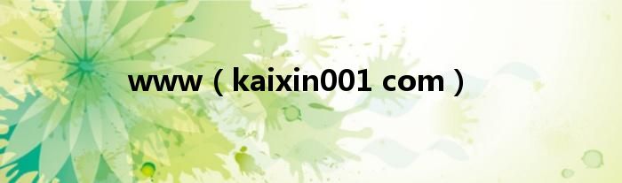 www（kaixin001 com）