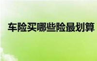 车险买哪些险最划算（车险买哪些就够了）