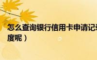 怎么查询银行信用卡申请记录（怎么查询银行信用卡申请进度呢）