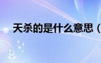 天杀的是什么意思（天杀的意思是什么）