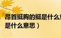 昂首挺胸的挺是什么意思（词语昂首挺胸的挺是什么意思）