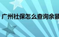 广州社保怎么查询余额（广州社保怎么查询）