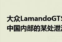 大众LamandoGTS的第一张官方照片从大众中国内部的某处泄漏了