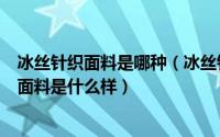 冰丝针织面料是哪种（冰丝针织衫是什么面料冰丝针织衫的面料是什么样）