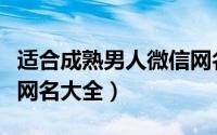 适合成熟男人微信网名（适合成熟男人的微信网名大全）