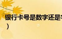 银行卡号是数字还是字母（银行卡号是几位数）