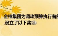金禧集团为调动预算执行者的积极性,制定了一系列激励政策,设立了以下奖项: