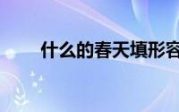 什么的春天填形容词（什么的春天）