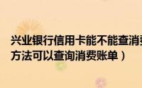 兴业银行信用卡能不能查消费账单（兴业银行信用卡有哪些方法可以查询消费账单）