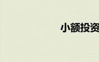 小额投资理财项目