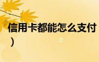 信用卡都能怎么支付（信用卡可以支付什么呀）