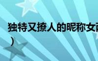 独特又撩人的昵称女两个字（撩人名字两个字）