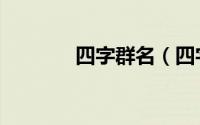 四字群名（四字群名怎么取）