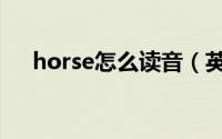 horse怎么读音（英语horse怎么读音）