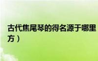 古代焦尾琴的得名源于哪里（古代焦尾琴的得名源于什么地方）