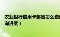 农业银行信用卡邮寄怎么查询（农业银行信用卡邮寄怎么查询进度）