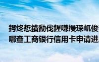 鍔炵悊鐨勫伐鍟嗛摱琛屼俊鐢ㄥ崱鎬庝箞鏌ヨ杩涘害（在哪查工商银行信用卡申请进度）
