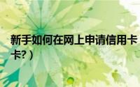 新手如何在网上申请信用卡（谁教教我如何在网上开通信用卡?）
