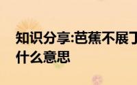 知识分享:芭蕉不展丁香结丁香空结雨中愁是什么意思